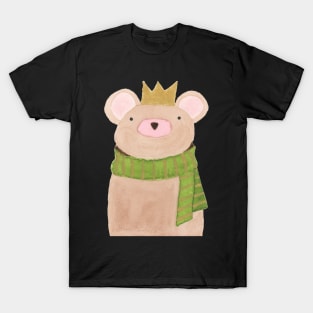 Teddy Bear with Gold Crown T-Shirt